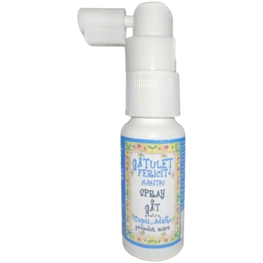 Spray de gat Gatulet fericit, cu albastru de metilen, 20 ml, PRISACA TRANSILVANIA Spray de gat Gatulet fericit, cu albastru de metilen, 20 ml, PRISACA TRANSILVANIA