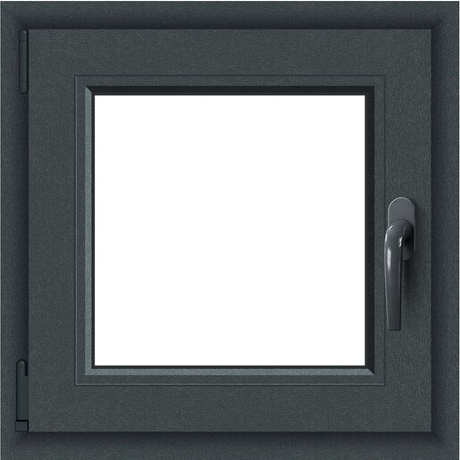 Fereastra termopan APLAST, PVC, 5 camere, 56 x 56 cm, deschidere oscilobatanta dreapta, gri antracit Fereastra termopan APLAST, PVC, 5 camere, 56 x 56 cm, deschidere oscilobatanta dreapta, gri antracit