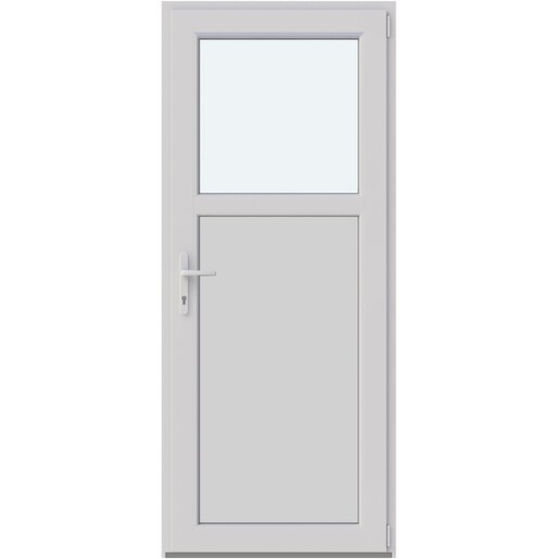 Usa intrare APLAST, cu geam, dreapta, PVC, 88 x 205 cm, alb Usa intrare APLAST, cu geam, dreapta, PVC, 88 x 205 cm, alb