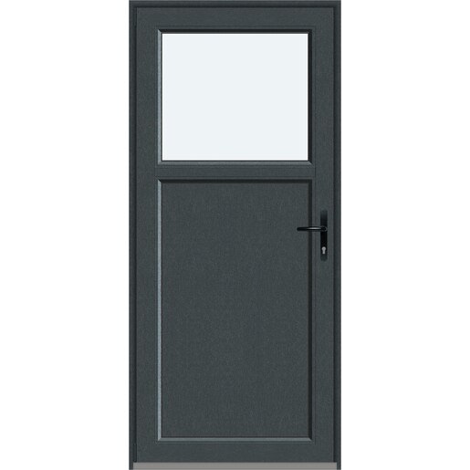 Usa intrare APLAST, cu geam, stanga, PVC, 88 x 195 cm, gri antracit Usa intrare APLAST, cu geam, stanga, PVC, 88 x 195 cm, gri antracit