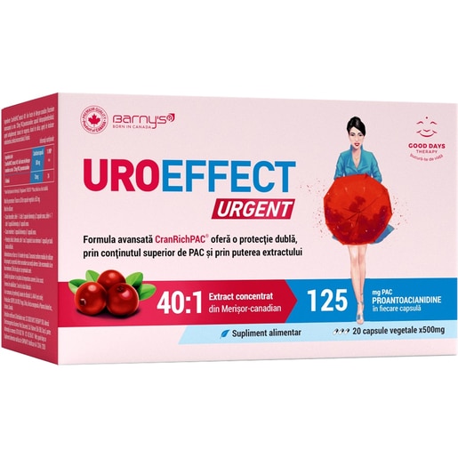 Supliment alimentar UROeffect Urgent, 20 capsule, GOOD DAYS THERAPY Supliment alimentar UROeffect Urgent, 20 capsule, GOOD DAYS THERAPY