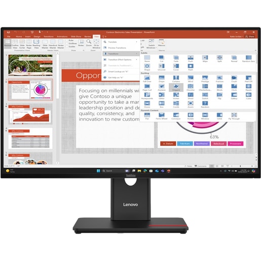 Monitor LED IPS LENOVO ThinkVision T27-40, 27", Full HD, 120Hz, pivot, negru Monitor LED IPS LENOVO ThinkVision T27-40, 27", Full HD, 120Hz, pivot, negru