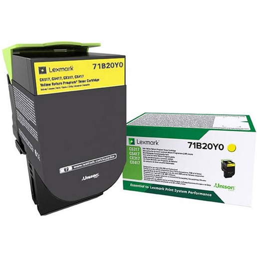 Toner original LEXMARK 71B20Y0 CS31/41/51X Return Program, galben Toner original LEXMARK 71B20Y0 CS31/41/51X Return Program, galben