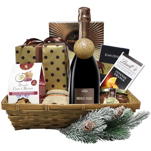 Cos cadou LUXURY BASKETS Beautifull Gold Winter 9BGW Cos cadou LUXURY BASKETS Beautifull Gold Winter 9BGW