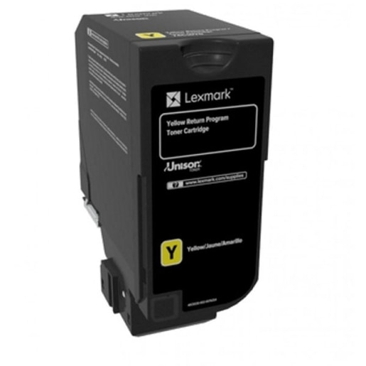 Toner original LEXMARK 74C2SY0 Return Program, galben Toner original LEXMARK 74C2SY0 Return Program, galben