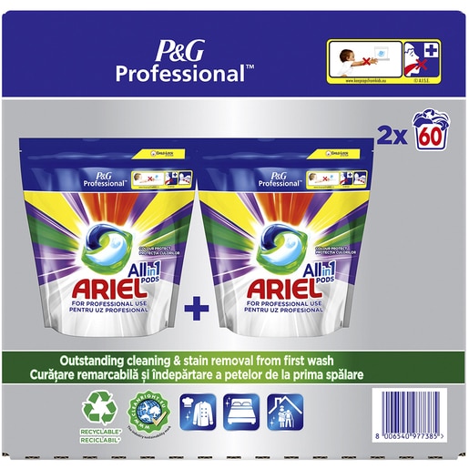 Detergent capsule ARIEL Professional All in 1 PODS Color, 120 spalari Detergent capsule ARIEL Professional All in 1 PODS Color, 120 spalari