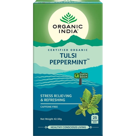 Ceai ORGANIC INDIA Tulsi Menta, 25 plicuri, 42.5g Ceai ORGANIC INDIA Tulsi Menta, 25 plicuri, 42.5g