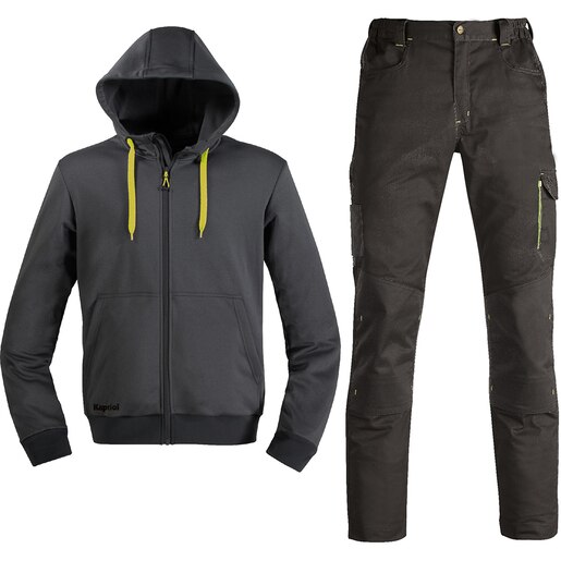 Set pantaloni si hanorac KAPRIOL, marimea L, negru Set pantaloni si hanorac KAPRIOL, marimea L, negru