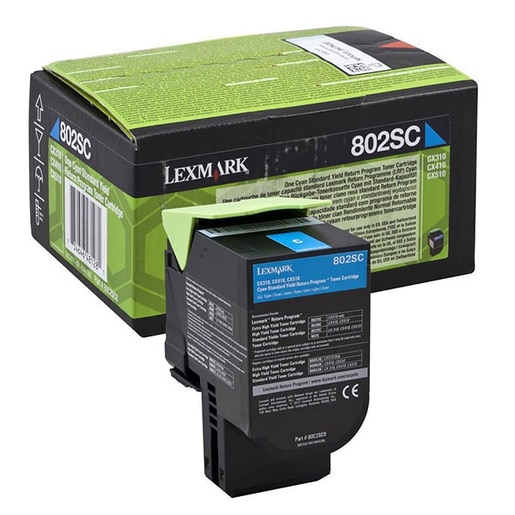Toner original LEXMARK 80C2SC0 802SC Return Program, cyan Toner original LEXMARK 80C2SC0 802SC Return Program, cyan