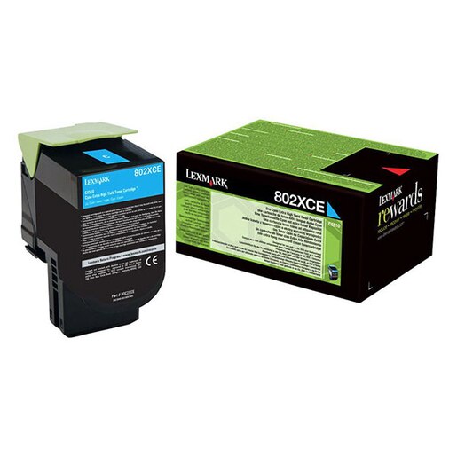 Toner original LEXMARK 802XCE 80C2XCE Corporate, cyan Toner original LEXMARK 802XCE 80C2XCE Corporate, cyan