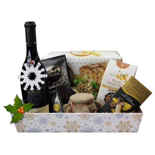 Cos cadou LUXURY BASKETS Craciun Merlot Canti 8CMC Cos cadou LUXURY BASKETS Craciun Merlot Canti 8CMC