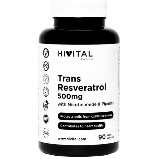Supliment Trans-Resveratrol 500 mg, 90 capsule, HIVITAL Supliment Trans-Resveratrol 500 mg, 90 capsule, HIVITAL