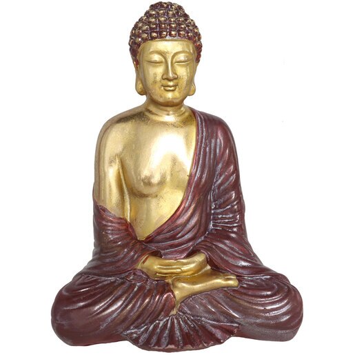 Statueta decorativa Buddha Chandi, rasina, 11 x 15 x 22 cm, auriu Statueta decorativa Buddha Chandi, rasina, 11 x 15 x 22 cm, auriu