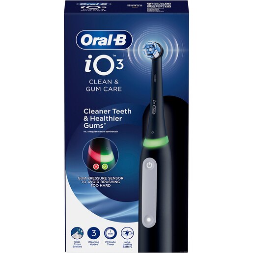 Periuta de dinti electrica ORAL-B iO3, 3 programe, 1 capat, negru Periuta de dinti electrica ORAL-B iO3, 3 programe, 1 capat, negru