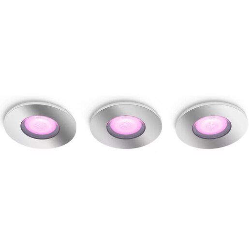 Set 3 spoturi LED smart PHILIPS HUE Xamento, 3 x 5.7W, 1050lm, IP44, crom Set 3 spoturi LED smart PHILIPS HUE Xamento, 3 x 5.7W, 1050lm, IP44, crom