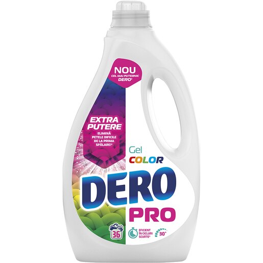 Detergent de rufe lichid DERO Pro Color Gel, 1.8 l, 36 spalari Detergent de rufe lichid DERO Pro Color Gel, 1.8 l, 36 spalari