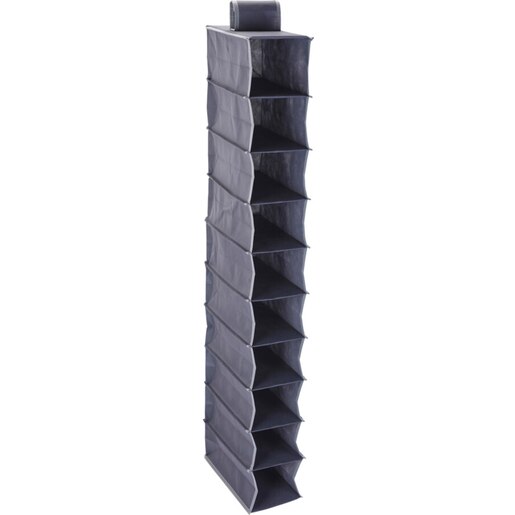 Organizator pantofi pliabil CP8501240, 30 x 15 x 120 cm, 10 compartimente, gri Organizator pantofi pliabil CP8501240, 30 x 15 x 120 cm, 10 compartimente, gri