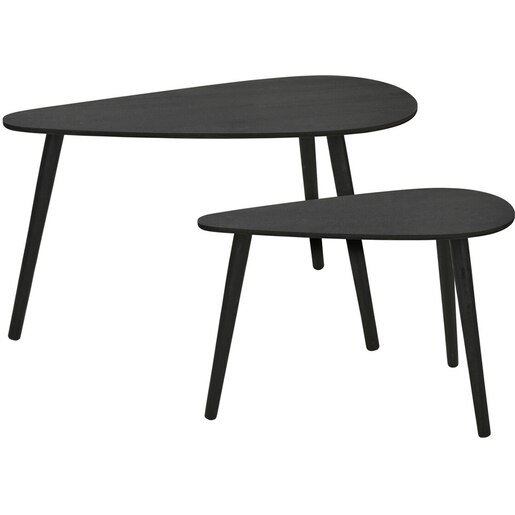 Set 2 masute cafea KR8200320, lemn, negru Set 2 masute cafea KR8200320, lemn, negru