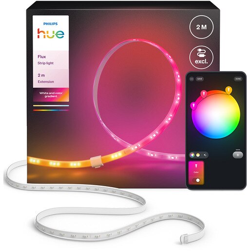 Extensie banda LED PHILIPS Hue Flux, IP20, plastic, transparent, 2 m Extensie banda LED PHILIPS Hue Flux, IP20, plastic, transparent, 2 m