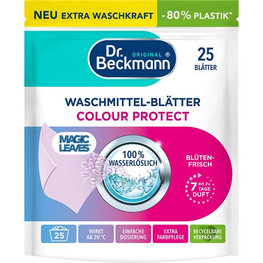 Detergent servetele DR BECKMANN Magic Leaves, Color, 25 spalari Detergent servetele DR BECKMANN Magic Leaves, Color, 25 spalari
