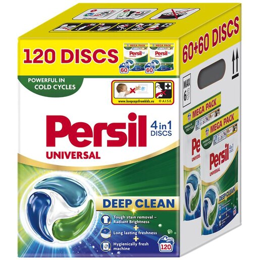 Detergent capsule PERSIL 4in1 Discs Universal, 2 x 60 spalari Detergent capsule PERSIL 4in1 Discs Universal, 2 x 60 spalari