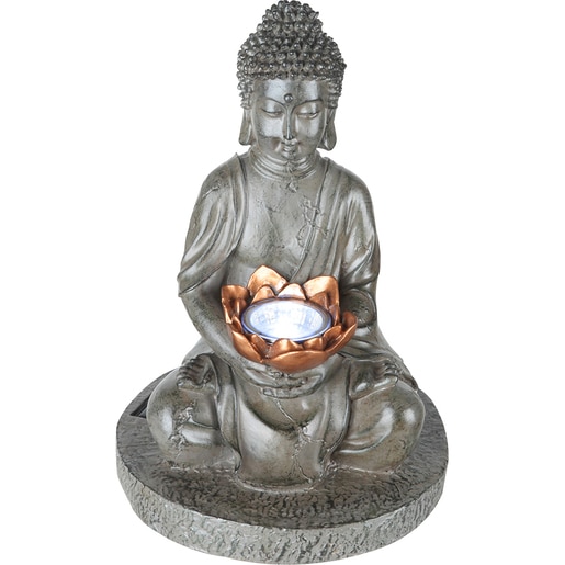 Lampa solara GLOBO BUDDHA, 30cm, plastic, gri Lampa solara GLOBO BUDDHA, 30cm, plastic, gri
