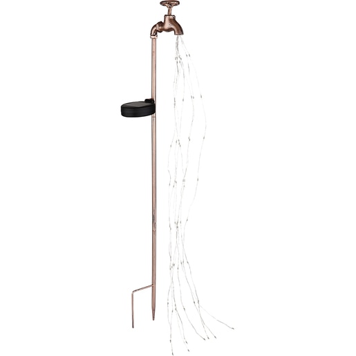 Lampa solara GLOBO tip robinet, 80cm, 4500K, IP44, metal, auriu Lampa solara GLOBO tip robinet, 80cm, 4500K, IP44, metal, auriu