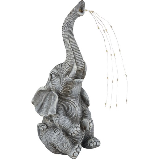 Lampa solara GLOBO elefant, 3000K, IP44, plastic, gri mat Lampa solara GLOBO elefant, 3000K, IP44, plastic, gri mat