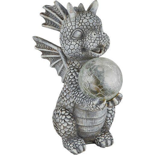 Lampa solara GLOBO dragon, 3000K, IP44, plastic, gri mat Lampa solara GLOBO dragon, 3000K, IP44, plastic, gri mat