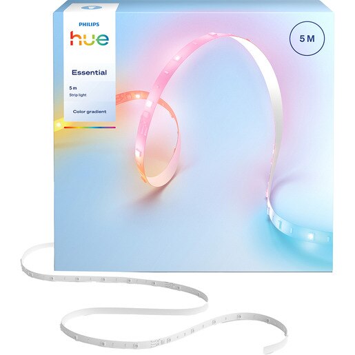 Banda LED RGB PHILIPS Hue Essential, 15.3W, IP20, plastic, transparent, 5 m Banda LED RGB PHILIPS Hue Essential, 15.3W, IP20, plastic, transparent, 5 m