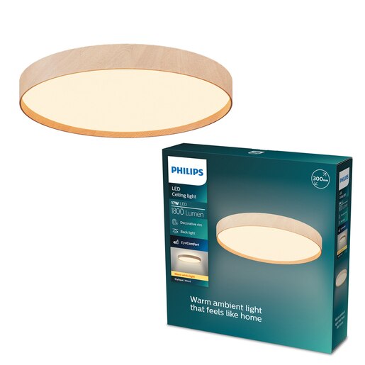 Plafoniera LED PHILIPS Stylique, 24W, 2600lm, IP20, lumina calda, maro Plafoniera LED PHILIPS Stylique, 24W, 2600lm, IP20, lumina calda, maro