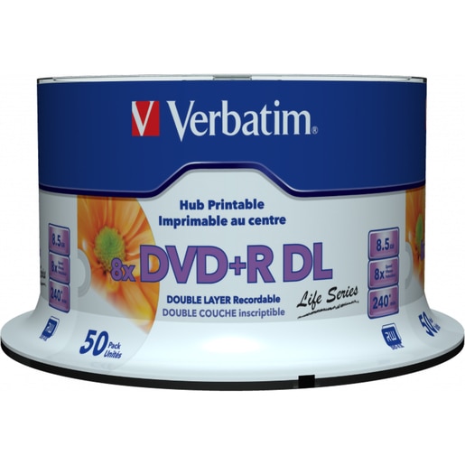 DVD+R DL VERBATIM 97693, 8x, 8.5GB, 50buc DVD+R DL VERBATIM 97693, 8x, 8.5GB, 50buc