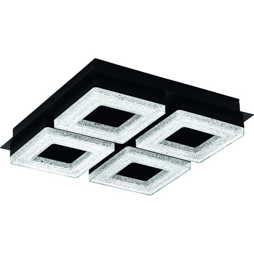 Plafoniera EGLO Fradelo, LED, 4x3.5W, 1600lm, negru Plafoniera EGLO Fradelo, LED, 4x3.5W, 1600lm, negru