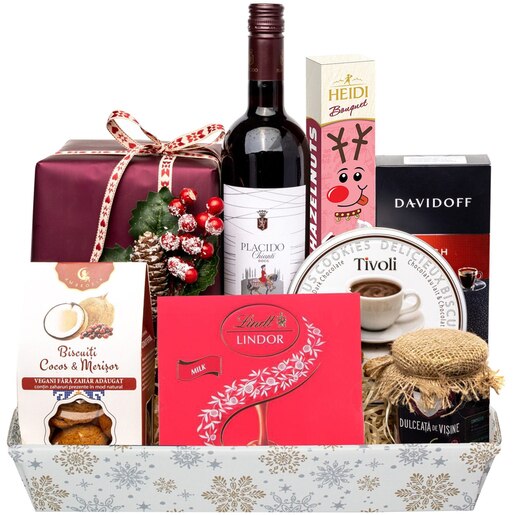 Cos cadou LUXURY BASKETS Snowflake Heart 9SH Cos cadou LUXURY BASKETS Snowflake Heart 9SH