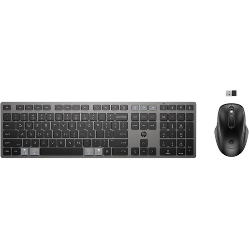Kit tastatura si mouse wireless HP 720 Multi-device, Bleutooth, USB, negru-gri Kit tastatura si mouse wireless HP 720 Multi-device, Bleutooth, USB, negru-gri