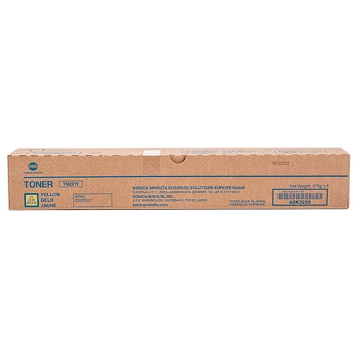 Toner original Konica Minolta TN-221Y (A8K3250), galben Toner original Konica Minolta TN-221Y (A8K3250), galben