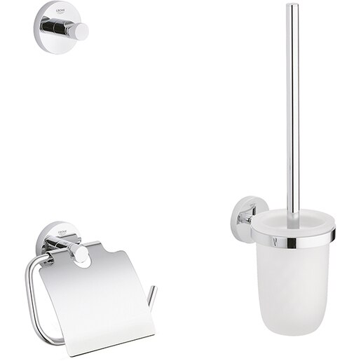 Set accesorii baie GROHE Essentials City 3in1 40407001, 3 accesorii, crom Set accesorii baie GROHE Essentials City 3in1 40407001, 3 accesorii, crom