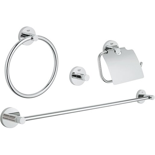 Set accesorii baie GROHE Essentials Master 40776001, 4 accesorii, argintiu Set accesorii baie GROHE Essentials Master 40776001, 4 accesorii, argintiu