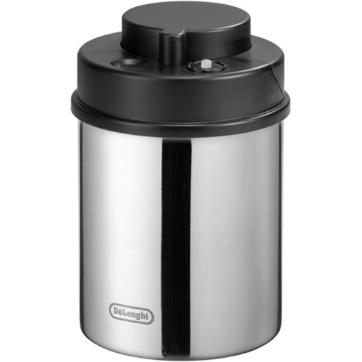 Recipient cu vidare pentru cafea DELONGHI DLSC063, argintiu-negru Recipient cu vidare pentru cafea DELONGHI DLSC063, argintiu-negru