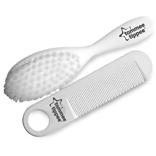 Set pieptan si perie TOMMEE TIPPEE, 0 luni +, alb Set pieptan si perie TOMMEE TIPPEE, 0 luni +, alb