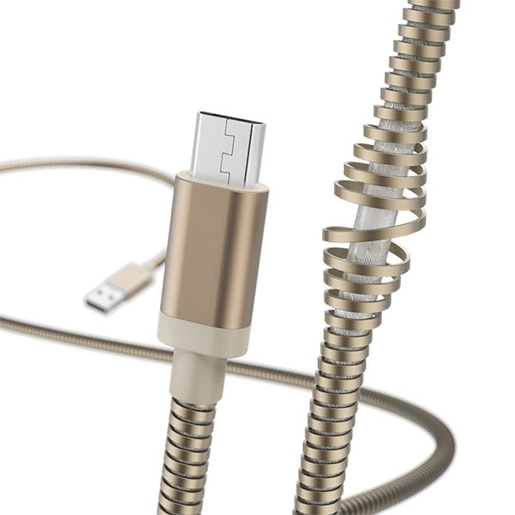 Cablu date HAMA Metal 183335, USB-A - MicroUSB, 1.5m, auriu Cablu date HAMA Metal 183335, USB-A - MicroUSB, 1.5m, auriu