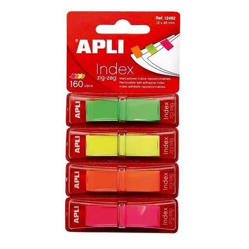 Index APLI Pop-up, 12 x 45 mm, hartie, plastic, 4 x 40 file, diverse culori Index APLI Pop-up, 12 x 45 mm, hartie, plastic, 4 x 40 file, diverse culori