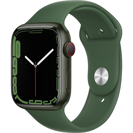 APPLE Watch Series 7, GPS + Cellular, 45mm Green Aluminium Case, Clover Sport Band APPLE Watch Series 7, GPS + Cellular, 45mm Green Aluminium Case, Clover Sport Band