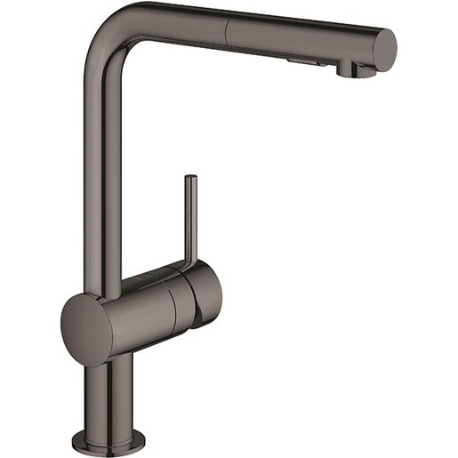 Baterie bucatarie GROHE Minta 30274A00, dus extractibil, metal, negru Baterie bucatarie GROHE Minta 30274A00, dus extractibil, metal, negru