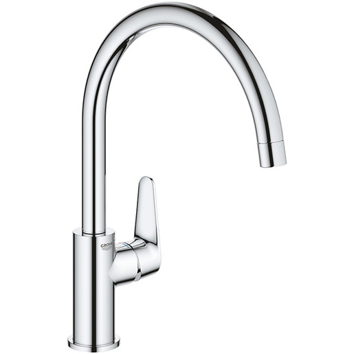 Baterie bucatarie GROHE BauCurve 31536001, metal, argintiu Baterie bucatarie GROHE BauCurve 31536001, metal, argintiu