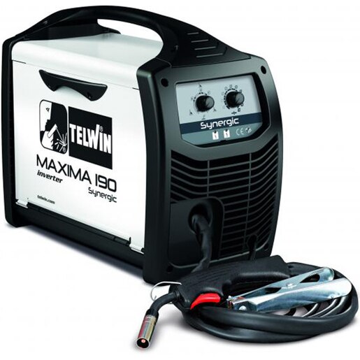 Invertor de sudura MIG-MAG TELWIN Maxima 190 Synergic, 20-170A, diametru sarma 0.6-1.2mm Invertor de sudura MIG-MAG TELWIN Maxima 190 Synergic, 20-170A, diametru sarma 0.6-1.2mm