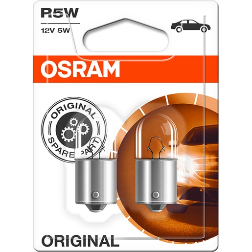 Bec auto halogen OSRAM, R5W, 12V, 5W, BA15s, 2 bucati Bec auto halogen OSRAM, R5W, 12V, 5W, BA15s, 2 bucati