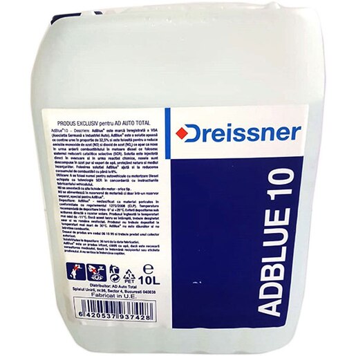 Aditiv diesel DREISSNER Adblue ADBLUE10, cu palnie, 10l Aditiv diesel DREISSNER Adblue ADBLUE10, cu palnie, 10l
