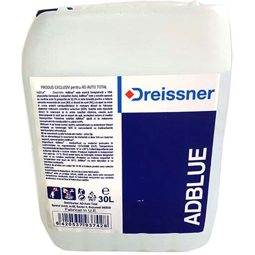 Aditiv diesel DREISSNER Adblue ADBLUE30, cu palnie, 30l Aditiv diesel DREISSNER Adblue ADBLUE30, cu palnie, 30l