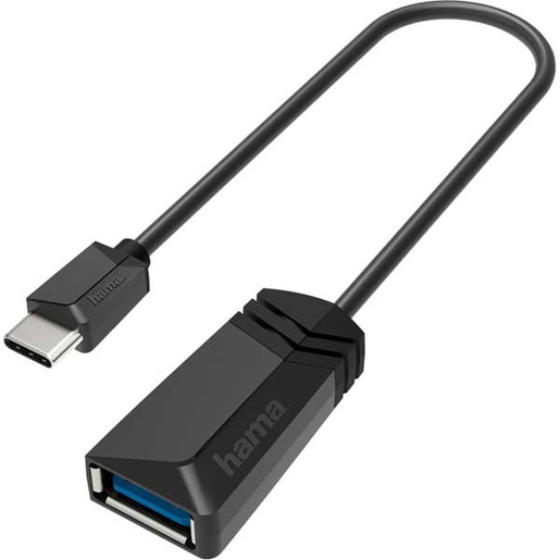 Adaptor HAMA 200312 USB-A - USB-C, negru Adaptor HAMA 200312 USB-A - USB-C, negru